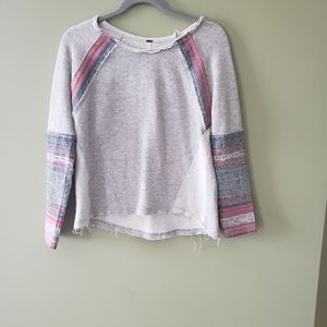 XS Free People Tribal Raglan Sleeve Knit Top